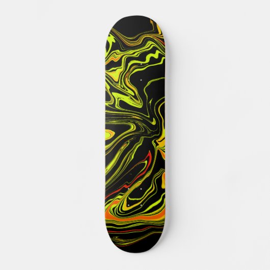 Negra con amarillo skateboard (Vorderseite)
