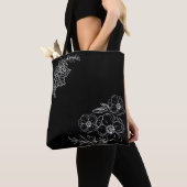 negra con flores blancas personalizable tasche (Von Nahem)