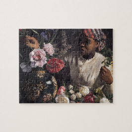 Negress mit Pfingstrosen Puzzle