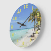 Negril Beach Jamaica Clock Große Wanduhr (Winkel)