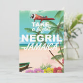 Negril Beach Jamaica Vintage Reiseplakat (Stehend Vorderseite)