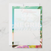 Negril Beach Jamaica Vintage Reiseplakat (Rückseite)