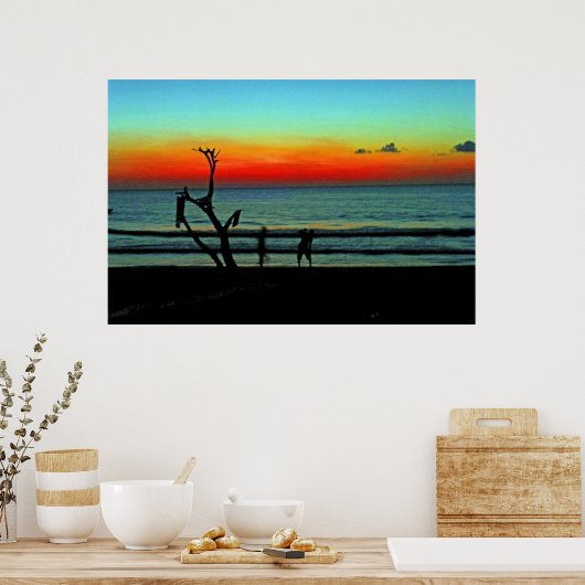 Negril Beach Sunset Poster (Küche)
