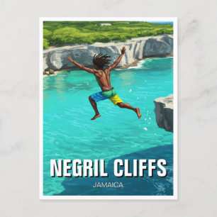 Negril Cliffs Jamaica Travel Postkarte