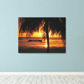 Negril, der schöne Sonnenuntergang Jamaikas Leinwanddruck (Insitu (Holzboden))