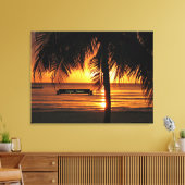 Negril, der schöne Sonnenuntergang Jamaikas Leinwanddruck (Insitu (Wohnzimmer))