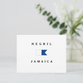 Negril Jamaica Alpha Dive Flag Postkarte (Stehend Vorderseite)