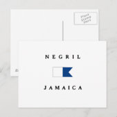 Negril Jamaica Alpha Dive Flag Postkarte (Vorne/Hinten)