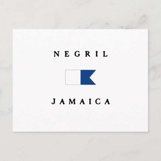 Negril Jamaica Alpha Dive Flag Postkarte (Vorderseite)