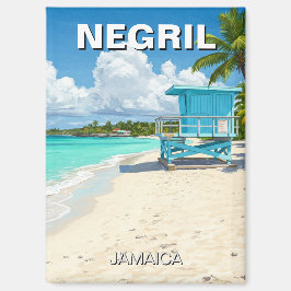Negril Jamaica Beach Lifeguard Shack Magnet