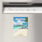 Negril Jamaica Beach Lifeguard Shack Magnet (In Situ (Geschirrspüler))