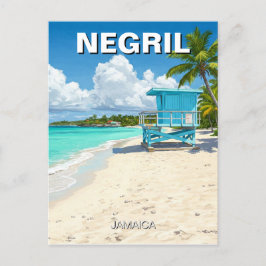 Negril Jamaica Beach Lifeguard Shack Postkarte