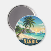 Negril Jamaica Beach Magnet (Vorderseite/Rückseite)