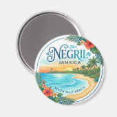 Negril Jamaika Magnet (Vorderseite/Rückseite)