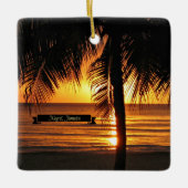 Negril, Jamaika Sonnenuntergang Keramikornament (Vorderseite)