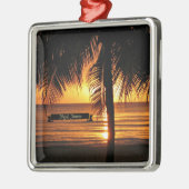 Negril, Jamaika Sonnenuntergang Ornament Aus Metall (Links)