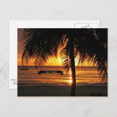 Negril, Jamaika Sonnenuntergang Postkarte (Vorne/Hinten)