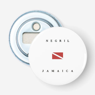 Negril Jamaika Unterwasseratemgerät-Tauchen-Flagg Flaschenöffner