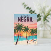 Negril-Strand Jamaika Postkarte (Stehend Vorderseite)