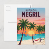 Negril-Strand Jamaika Postkarte (Vorne/Hinten)
