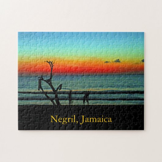 Negril Strand-Sonnenuntergang Puzzle (Horizontal)