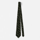 negro con hojas verdes krawatte (Vorderseite)
