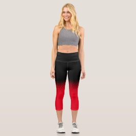 negro con lunares y fondo personalizable capri leggings