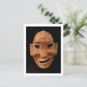 Negroide Maske aus Carthage, 7.-6. Jahrhundert v. Postkarte (Stehend Vorderseite)