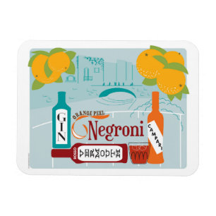 Negroni Citrus Cocktail Magnet