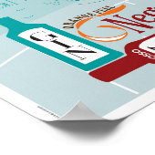 Negroni Citrus Cocktail Poster (Ecke)