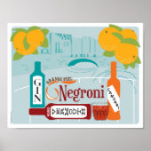 Negroni Citrus Cocktail Poster (Vorne)