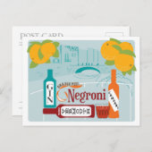 Negroni Citrus Cocktail Postkarte (Vorne/Hinten)