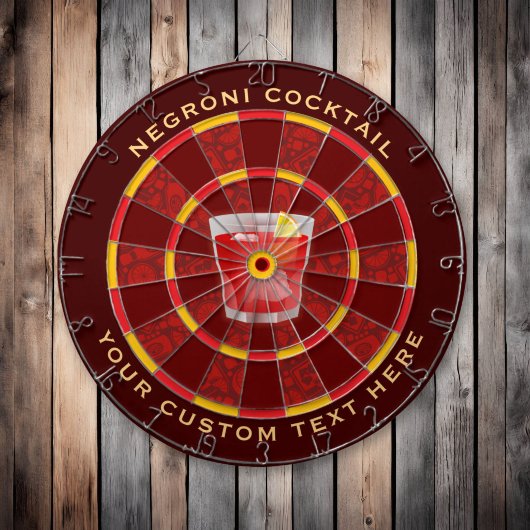 Negroni-Cocktail Dartscheibe
