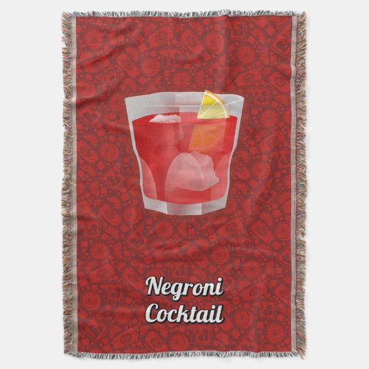 Negroni-Cocktail Decke (Vorderseite Vertikal)