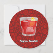 Negroni-Cocktail Einladung (Vorderseite)