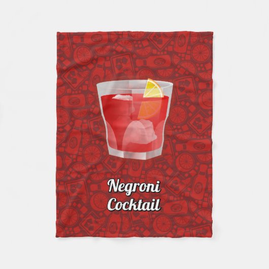 Negroni-Cocktail Fleecedecke (Vorderseite)