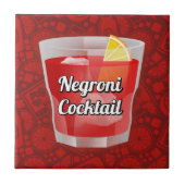 Negroni-Cocktail Fliese (Vorderseite)