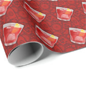 Negroni-Cocktail Geschenkpapier (Rolleneckpunkt)