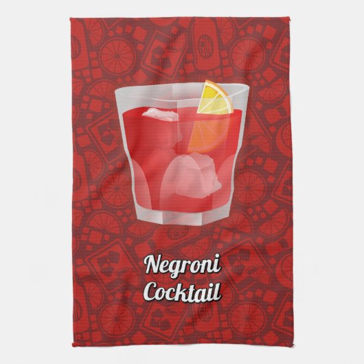 Negroni-Cocktail Geschirrtuch (Vertikal)
