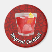 Negroni-Cocktail Magnet (Vorne)