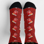 Negroni-Cocktail-Muster Socken (Oben)
