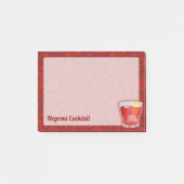 Negroni-Cocktail Post-it Klebezettel (Vorderseite)