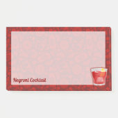 Negroni-Cocktail Post-it Klebezettel (Vorderseite)