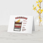 NEGRONI Cocktail Rezeption Karte (Gelbe Blume)