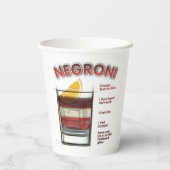 NEGRONI Cocktail Rezeption Pappbecher (Rückseite)