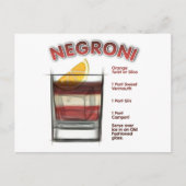 NEGRONI Cocktail Rezeption Postkarte (Vorderseite)