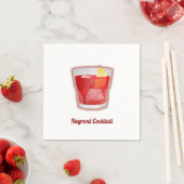 Negroni-Cocktail Serviette (Beispiel)