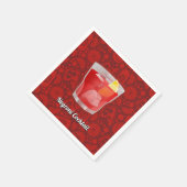 Negroni-Cocktail Serviette (Ecke)