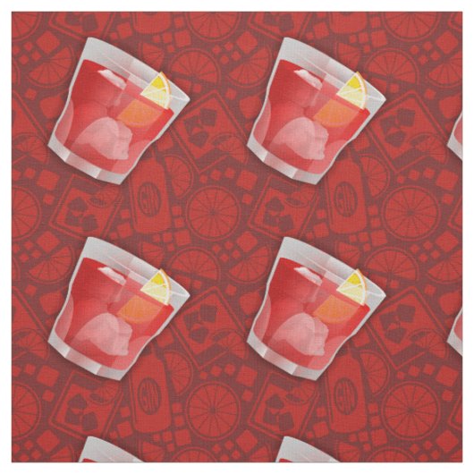 Negroni-Cocktail Stoff (Muster)