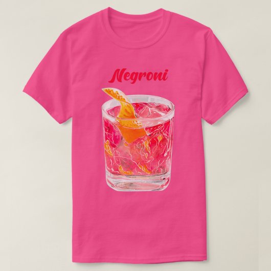 Negroni Cocktail T-Shirt (Design vorne)